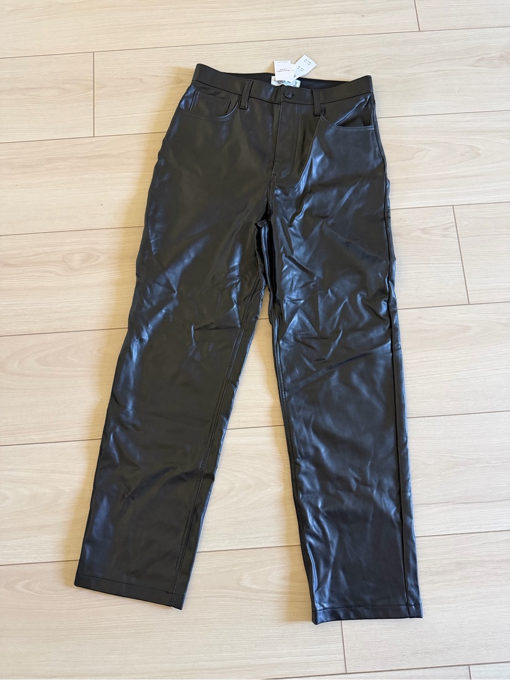 Abercrombie & fitch Womens Black Faux Leather Pants